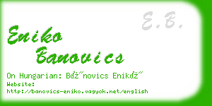 eniko banovics business card